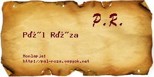 Pál Róza névjegykártya